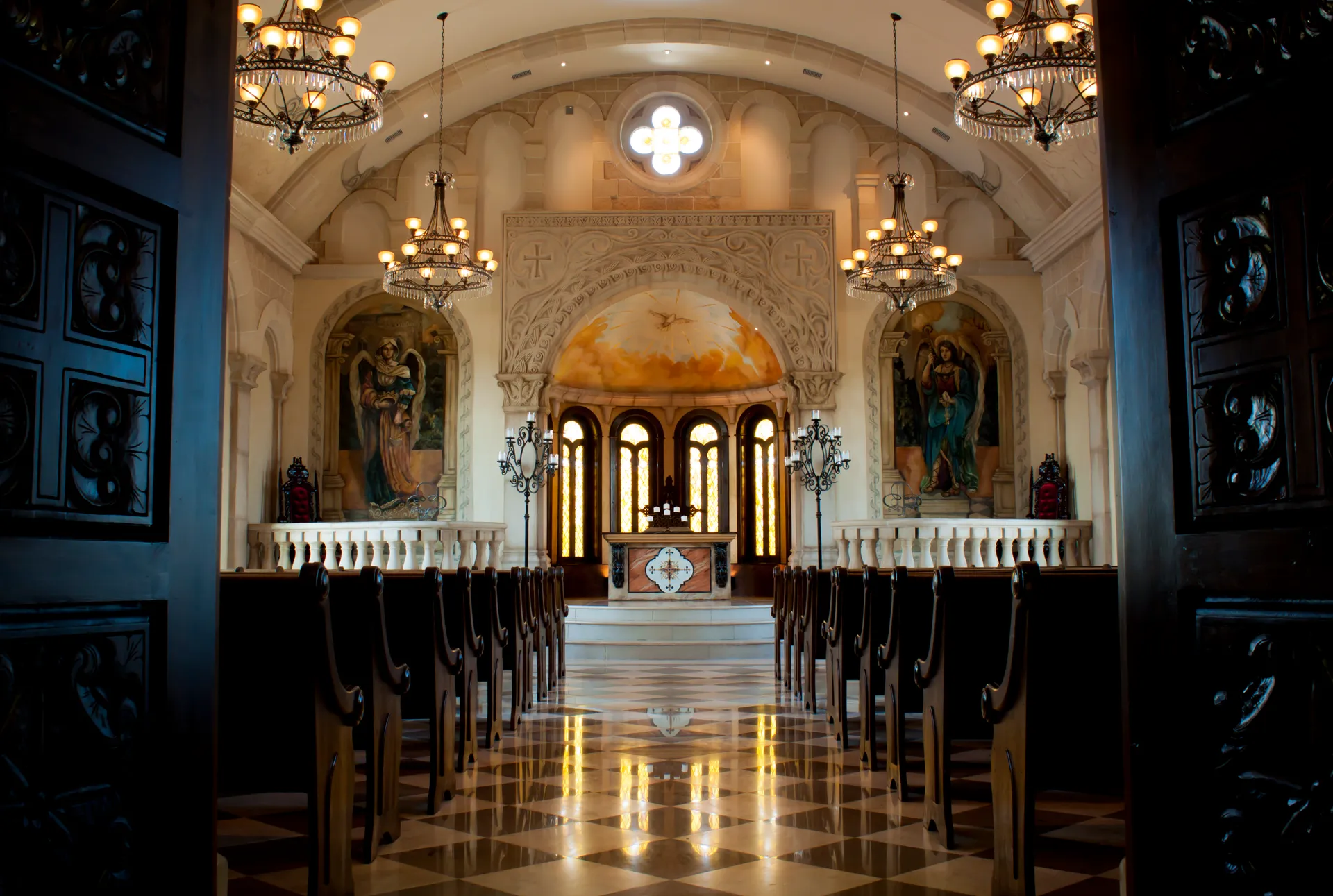 Interior of the Bella Donna Chapel at Adriatica Village